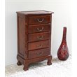 Pemberly Row 5 Drawer Jewelry Armoire in Walnut Stain