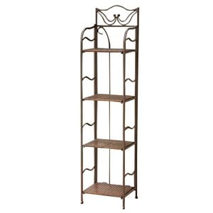 Pemberly Row 4 Tier 13&quot Bakers Rack in Antique Brown
