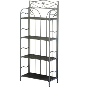 Pemberly Row 4 Tier 24&quot Bakers Rack in Chocolate