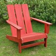 Pemberly Row Large Adirondack Patio Chair in Red