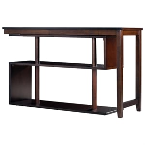 Pemberly Row Accent Shelf with Desk in Espresso