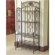 Pemberly Row Iron Bakers Wine Rack in Matte Brown