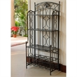 Pemberley Row Iron Antique Black Wine Rack Folding Rectangular 59
