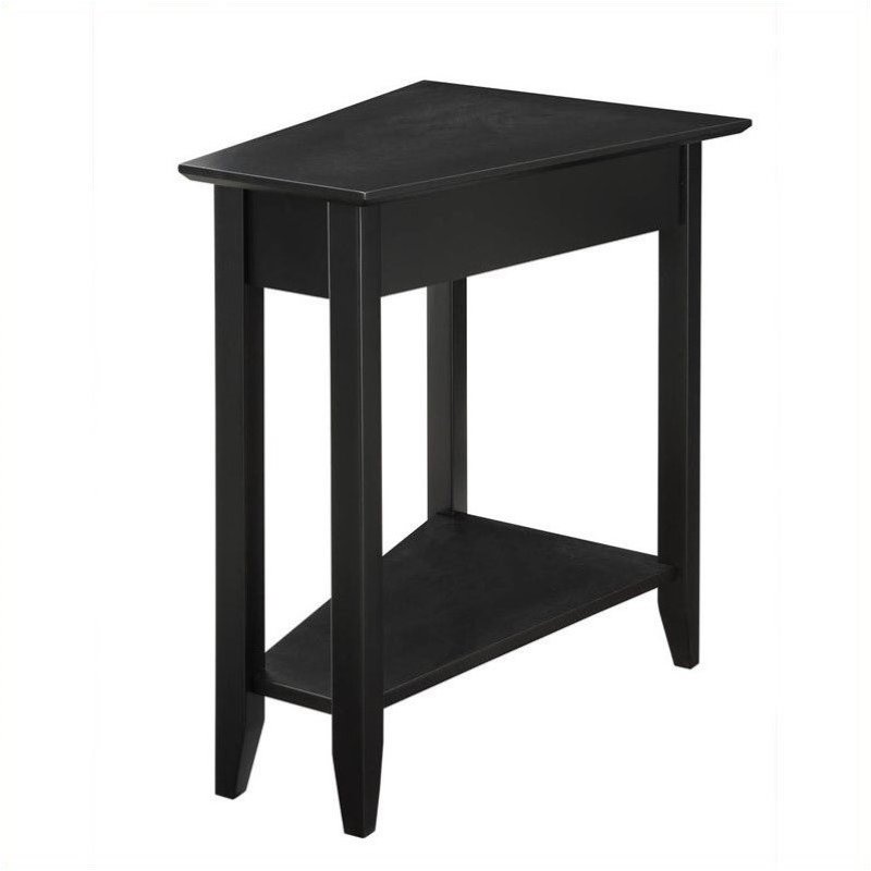 Pemberley Row Wood Black End Table Rectangular Contemporary 24