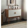 Pemberley Row Wood White and Natural Storage Console Rectangular Reversible 28
