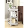Pemberley Row Wood White End Table Square 24
