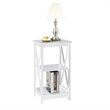 Pemberley Row Wood White End Table Square 24