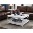 Pemberley Row MDF White Coffee Table Square Unassembled