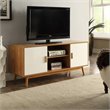 Pemberley Row MDF White TV Stand Rectangular Cable Management Hole 47.25