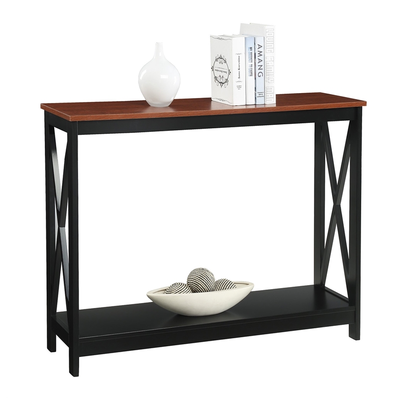 Pemberley Row Wooden Cherry Console Table Rectangular