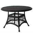 Pemberley Row Wicker Black Dining Table Round 44.5