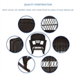 Pemberly Row Wicker Rocker Chair in Black (Set of 2)