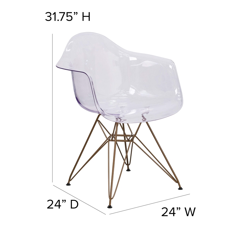 Pemberly Row Transparent Dining Chair