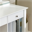 Pemberly Row Transitional Home Office Solid Wood Desk in White