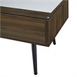 Pemberly Row Wood and Glass Coffee Table in Dark Walnut