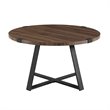 Pemberly Row 30 Metal Coffee Table in Dark Walnut and Black