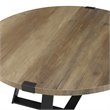 Pemberly Row 30 Metal Coffee Table in Rustic Oak and Black