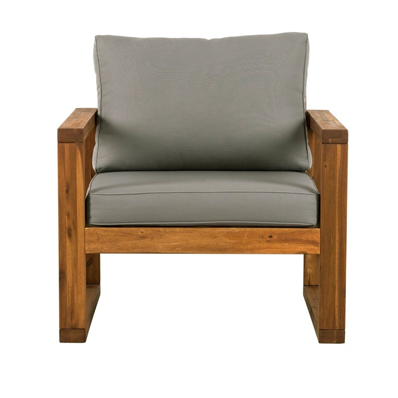 Pemberly Row Chair and Ottoman with Cushions in Brown