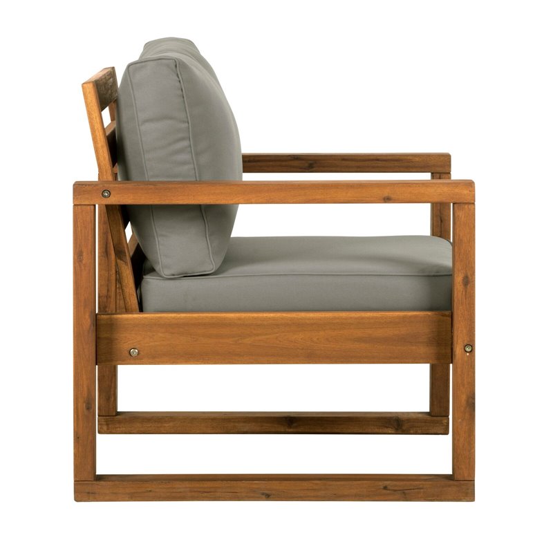 Pemberly Row Chair and Ottoman with Cushions in Brown