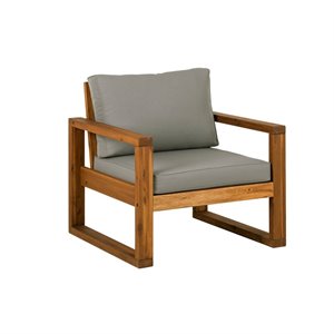 Pemberly Row Chair and Ottoman with Cushions in Brown