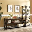 Pemberly Row 2 Shelf Wide Bookcase in Driftwood