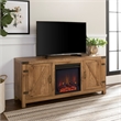 Pemberley Row Laminate Barnwood TV Stand Rectangular Adjustable Shelves 58