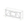 Pemberley Row Laminate Barnwood TV Stand Rectangular Adjustable Shelves 58