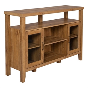 Pemberly Row Farmhouse Wood Console Buffet for TVs up to 52&quot in Rustic Oak