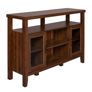 Pemberley Row MDF Dark Walnut Buffet Rectangular Farmhouse 52&quot Unassembled
