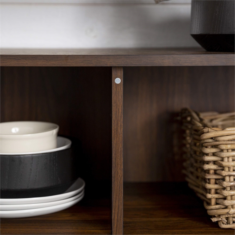 Pemberley Row MDF Dark Walnut Buffet Rectangular Farmhouse 52