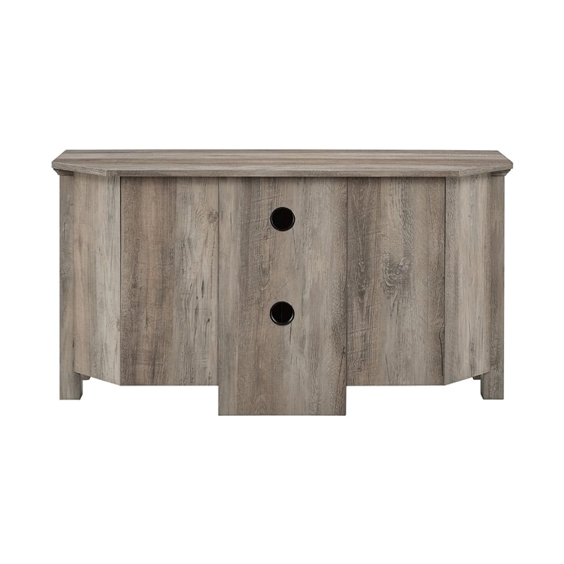 Pemberley Row MDF Gray Wash Corner TV Console Rectangular 44