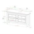 Pemberley Row MDF Gray Wash Corner TV Console Rectangular 44