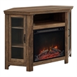 Pemberly Row Traditional Wood Corner Fireplace TV Stand for TVs up to 48