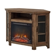 Pemberly Row Traditional Wood Corner Fireplace TV Stand for TVs up to 48