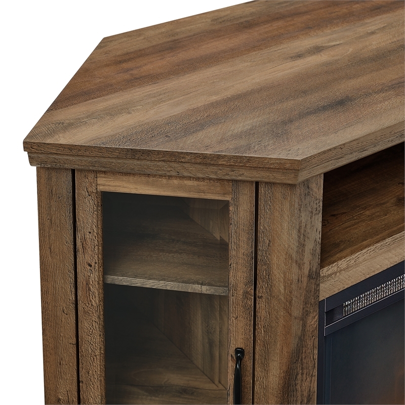 Pemberly Row Traditional Wood Corner Fireplace TV Stand for TVs up to 48