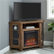 Pemberly Row Traditional Wood Corner Fireplace TV Stand for TVs up to 48