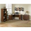 Pemberley Row Particle Board Hansen Cherry 5-Shelf Bookcase Rectangular Simple Assembly 65.25