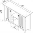 Pemberly Row Farmhouse Engineered Wood Storage Cabinet with Doors in Black