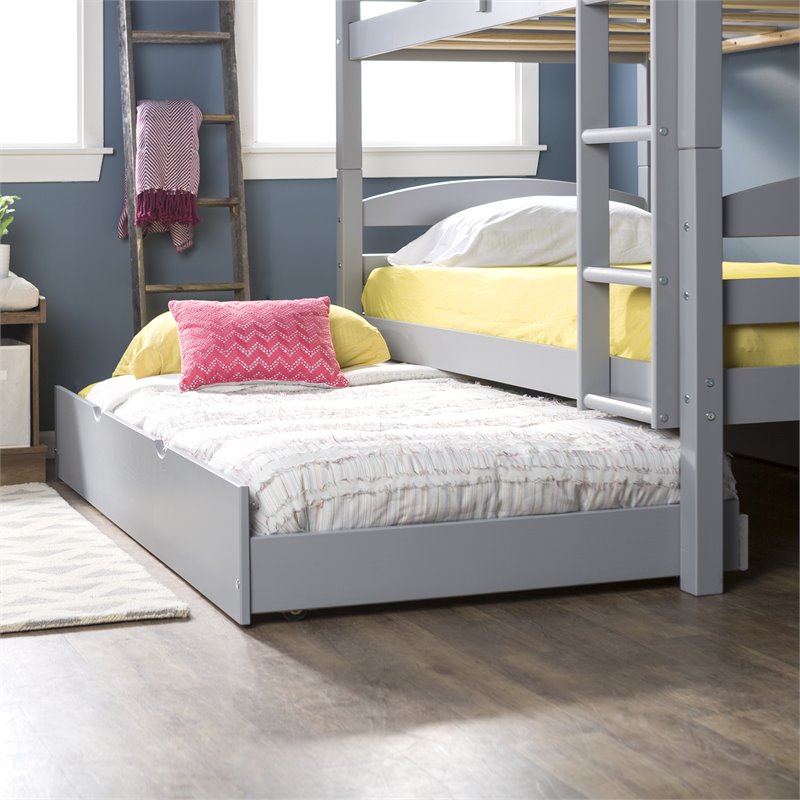 Pemberly Row Twin Trundle in Gray
