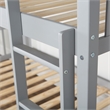 Pemberley Row Solid Wood Gray Bunk Bed Rectangular 80