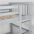Pemberley Row Solid Wood Gray Bunk Bed Rectangular 80
