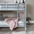 Pemberley Row Solid Wood Gray Bunk Bed Rectangular 80