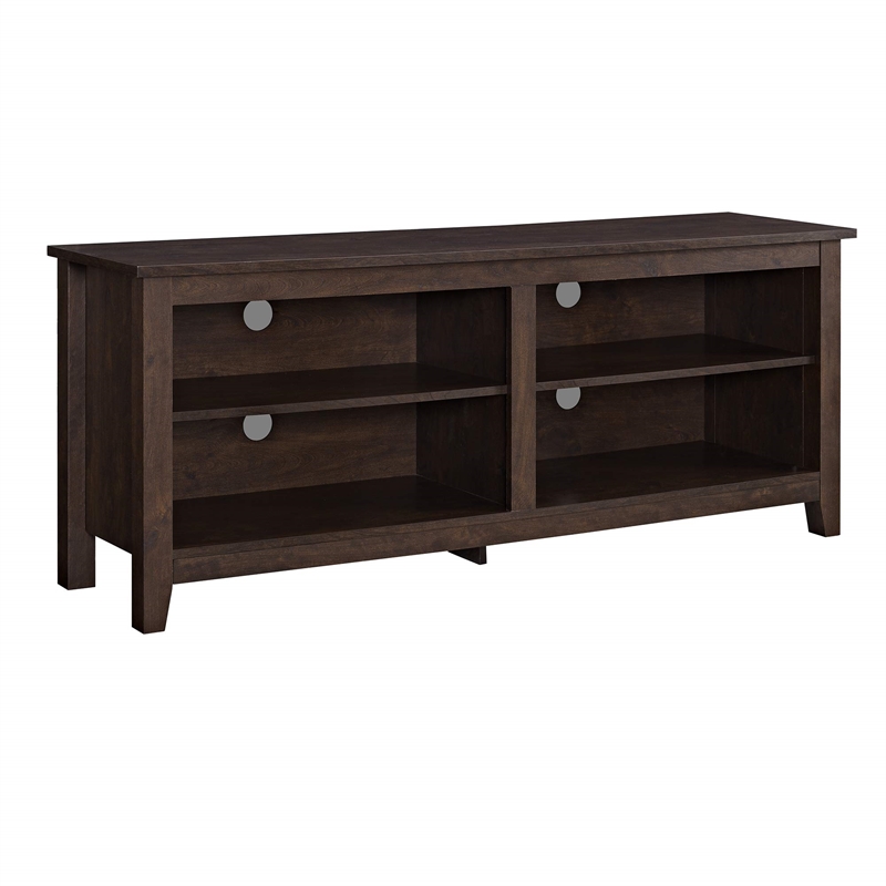 Pemberley Row MDF Wood Brown TV Stand Rectangular Cable Management 58