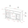 Pemberly Row Traditional Wood Fireplace Stand Console for TVs up to 58