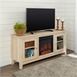 Pemberly Row Traditional Wood Fireplace Stand for TVs up to 58