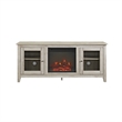 Pemberly Row Traditional Wood Fireplace Stand for TVs up to 58