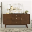 Pemberley Row MDF Walnut TV Console Rectangular Adjustable Shelving 60