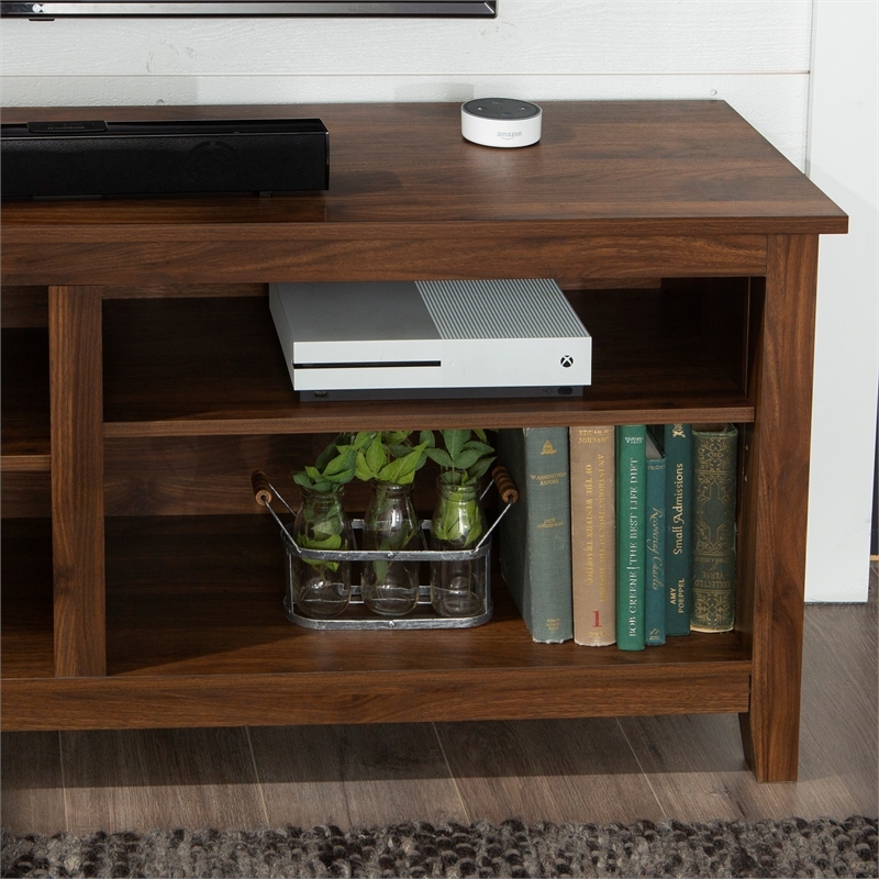 Pemberley Row MDF Dark Walnut Storage Console Rectangular Cable Management 58