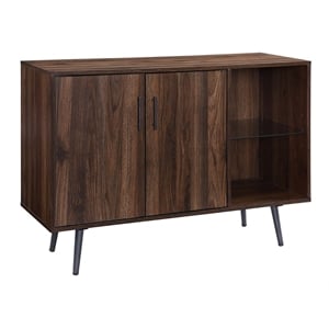 Pemberly Row Mid-Century Wood Buffet TV Stand for TVs up to 44&quot in Dark Walnut