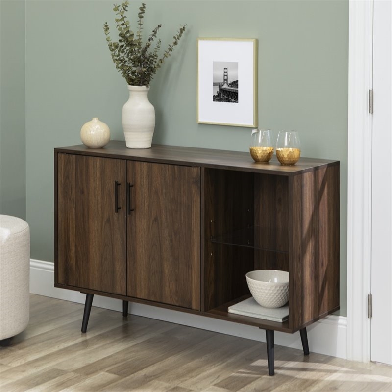 Pemberly Row Mid-Century Wood Buffet TV Stand for TVs up to 44